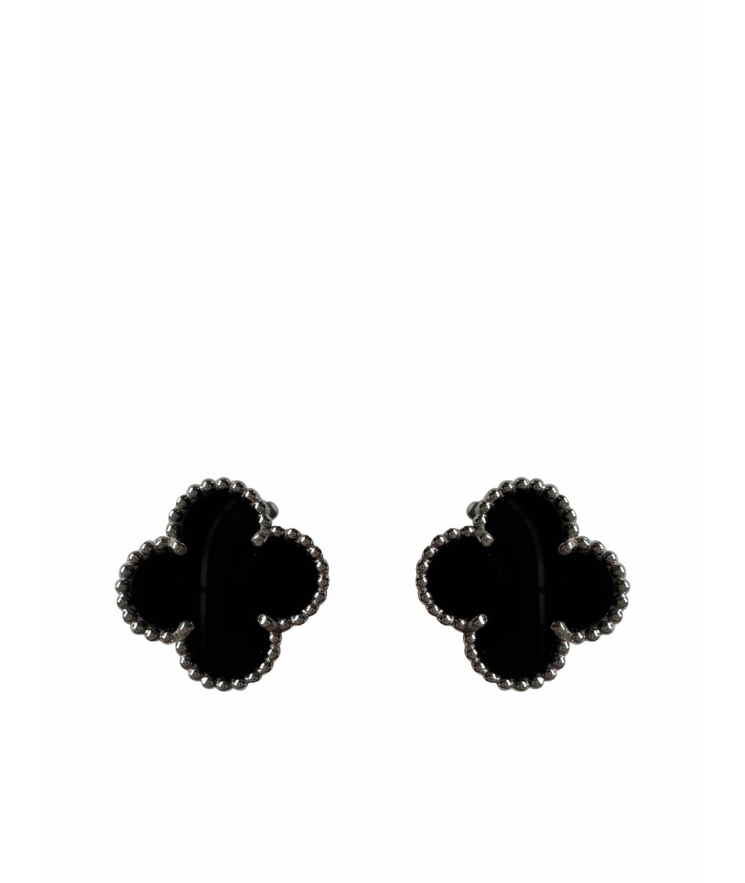 VAN CLEEF & ARPELS Черные серьги из белого золота, фото 1