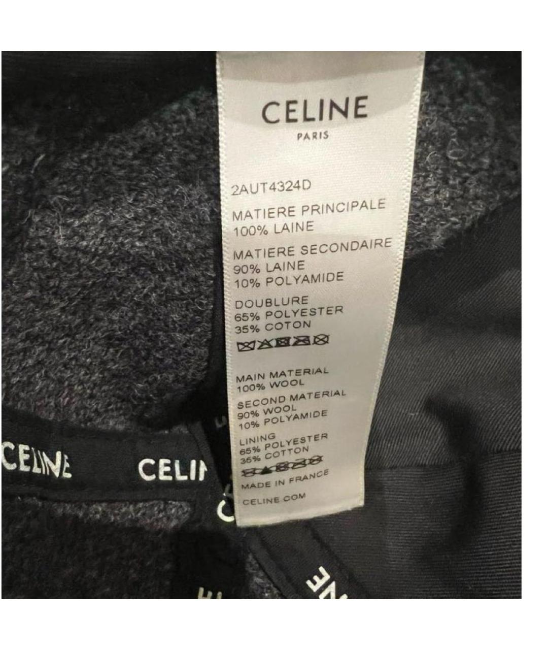 CELINE Черная кепка, фото 7