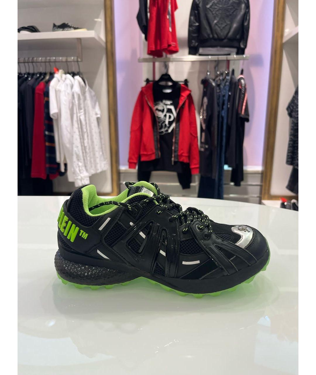 PHILIPP PLEIN Черные текстильные кеды, фото 7