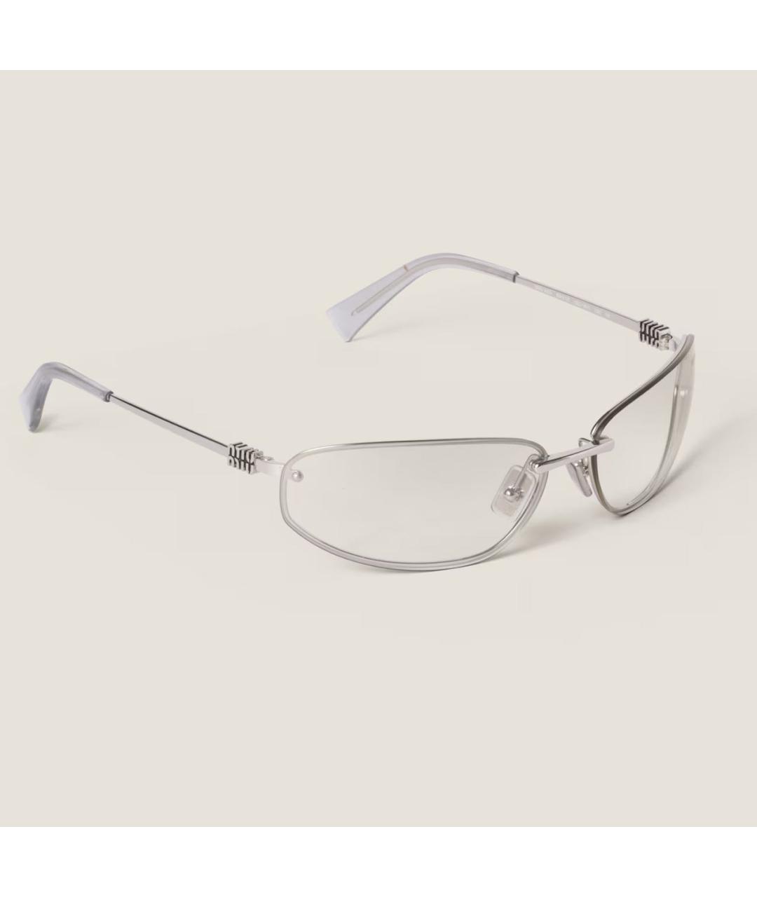 MIU MIU Серые металлические солнцезащитные очки, фото 8