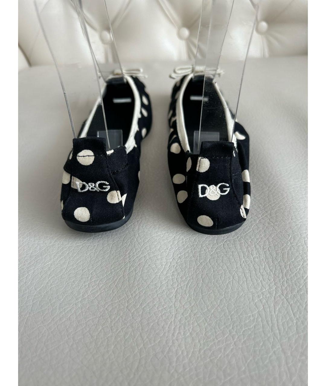 DOLCE&GABBANA Черные текстильные балетки, фото 4