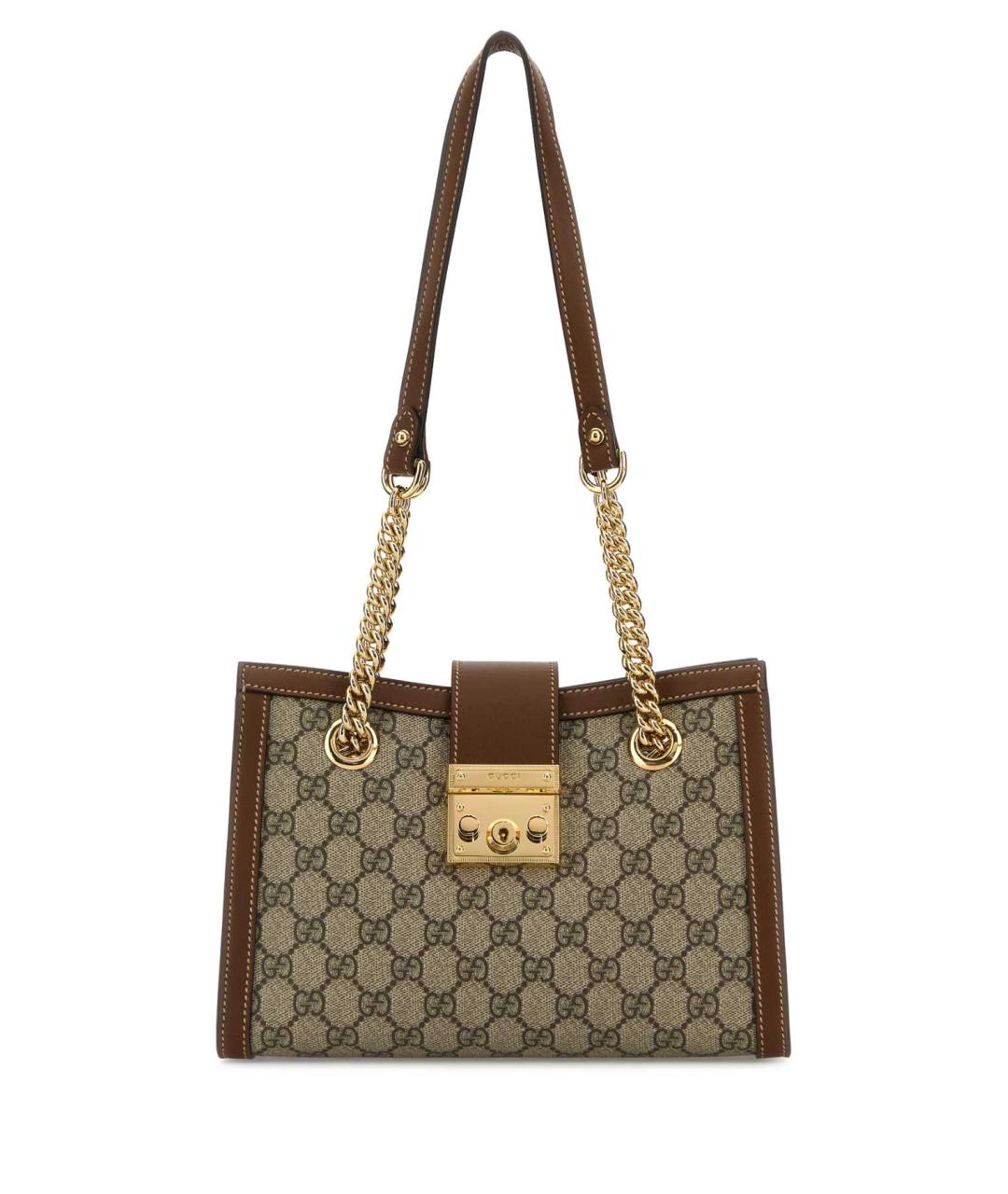 GUCCI Коричневая тканевая сумка через плечо, фото 1