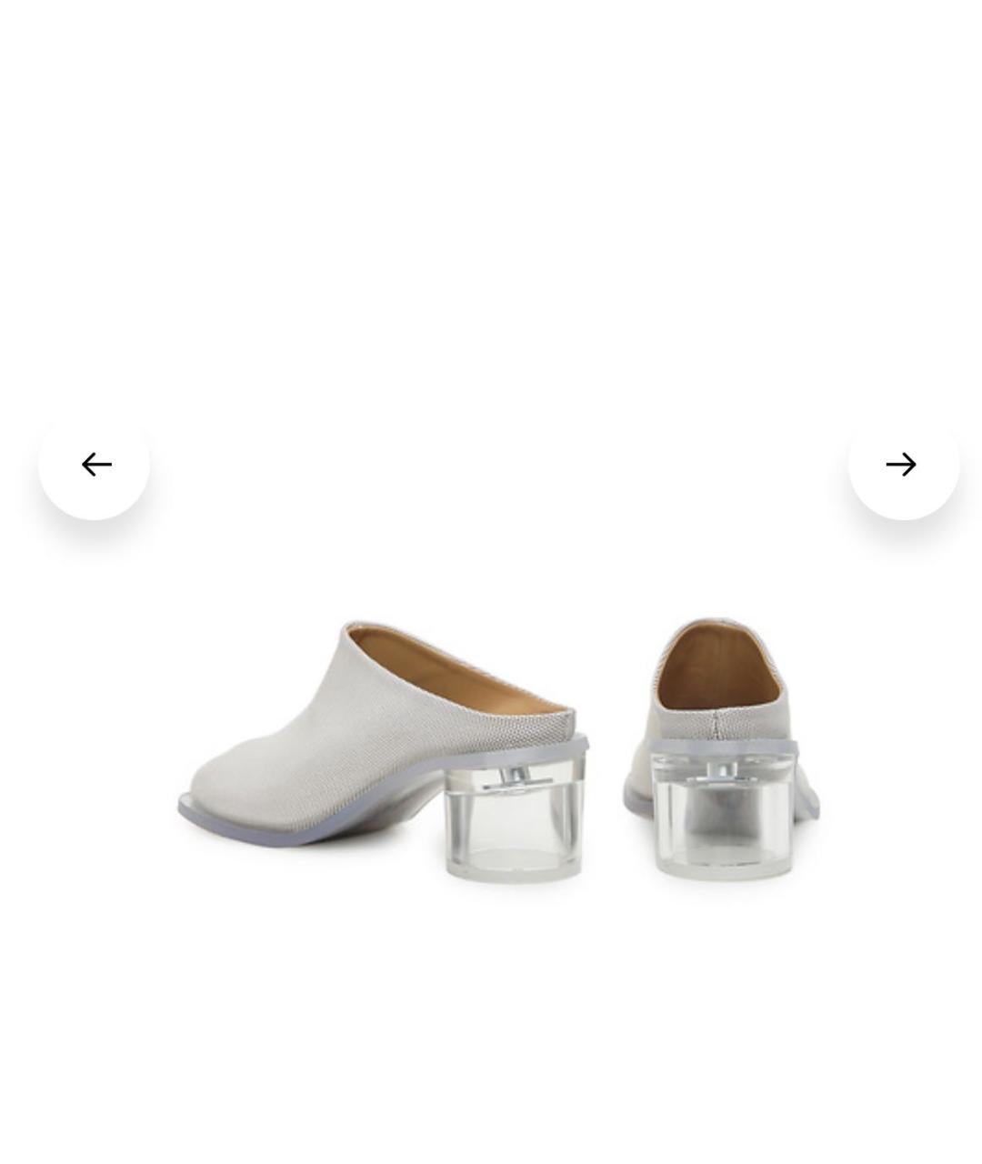 MM6 MAISON MARGIELA Серые текстильные мюли, фото 3