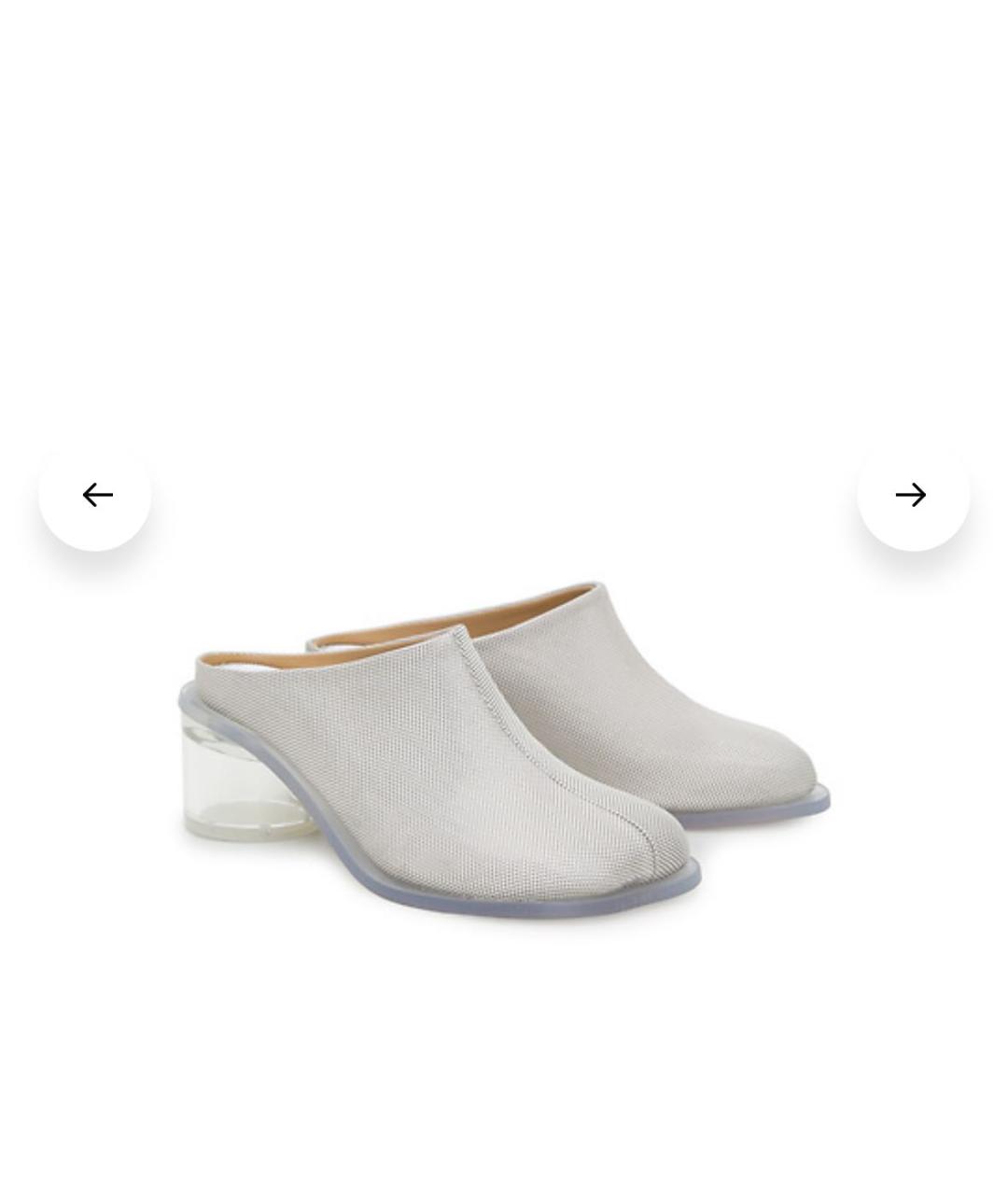 MM6 MAISON MARGIELA Серые текстильные мюли, фото 2