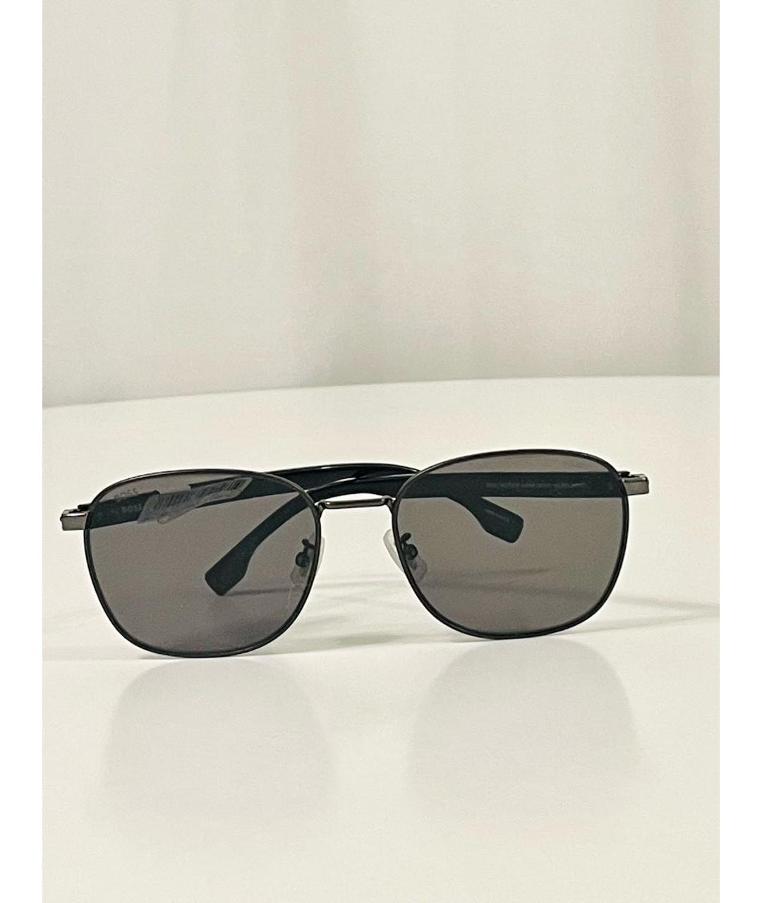 HUGO BOSS Черные металлические солнцезащитные очки, фото 4
