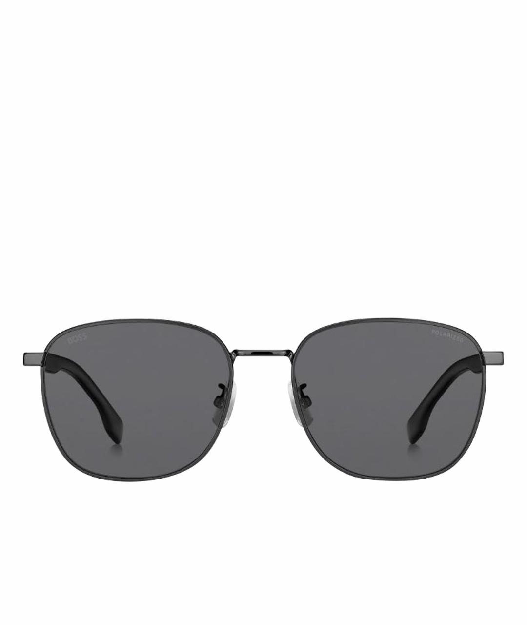 HUGO BOSS Черные металлические солнцезащитные очки, фото 1