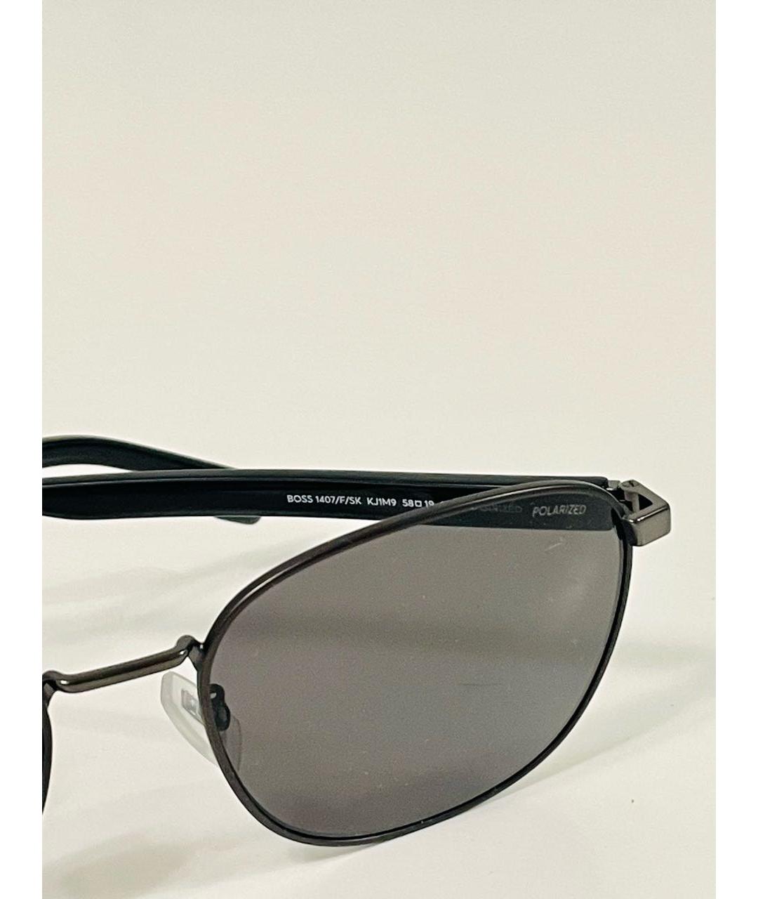 HUGO BOSS Черные металлические солнцезащитные очки, фото 5