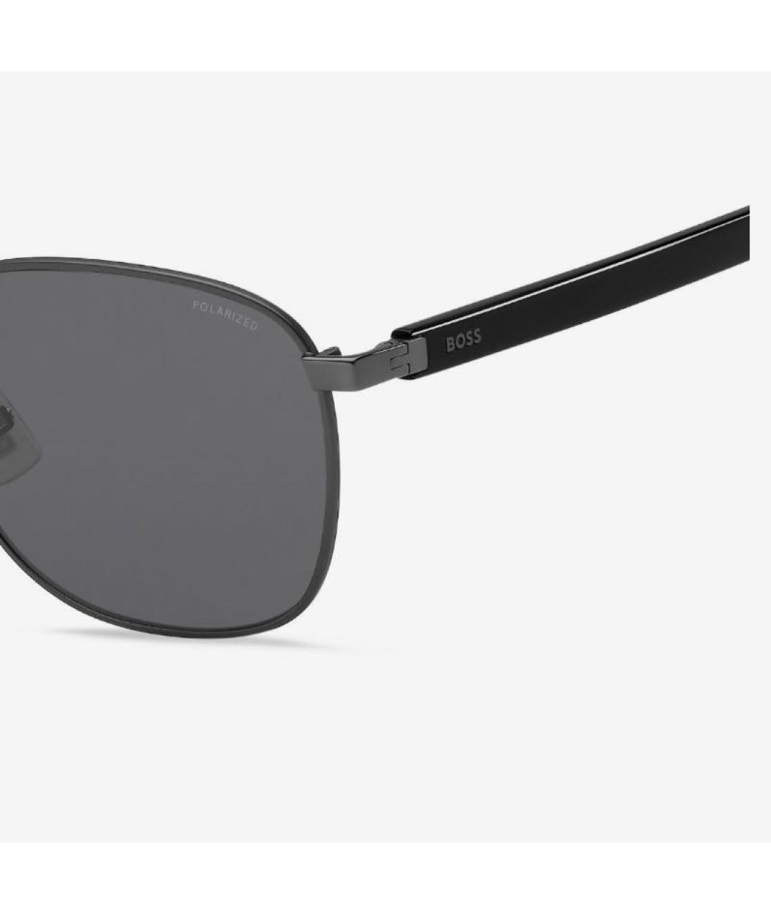 HUGO BOSS Черные металлические солнцезащитные очки, фото 3
