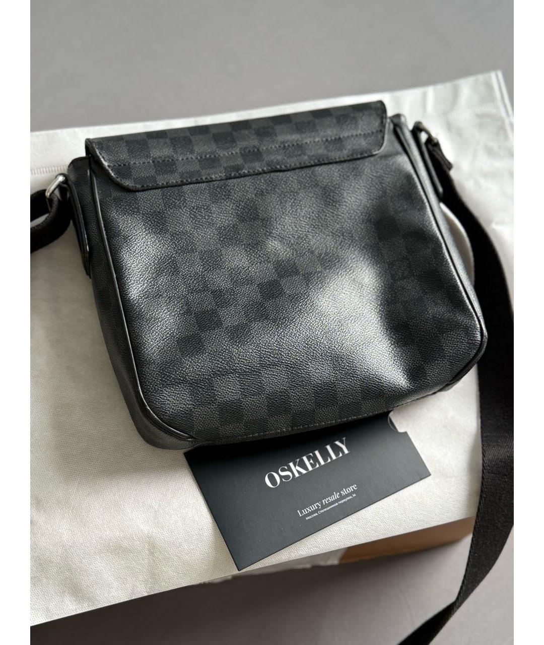LOUIS VUITTON Антрацитовая сумка на плечо, фото 3