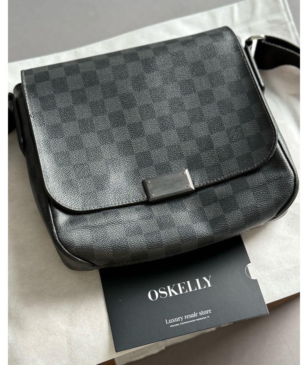 LOUIS VUITTON Антрацитовая сумка на плечо, фото 2