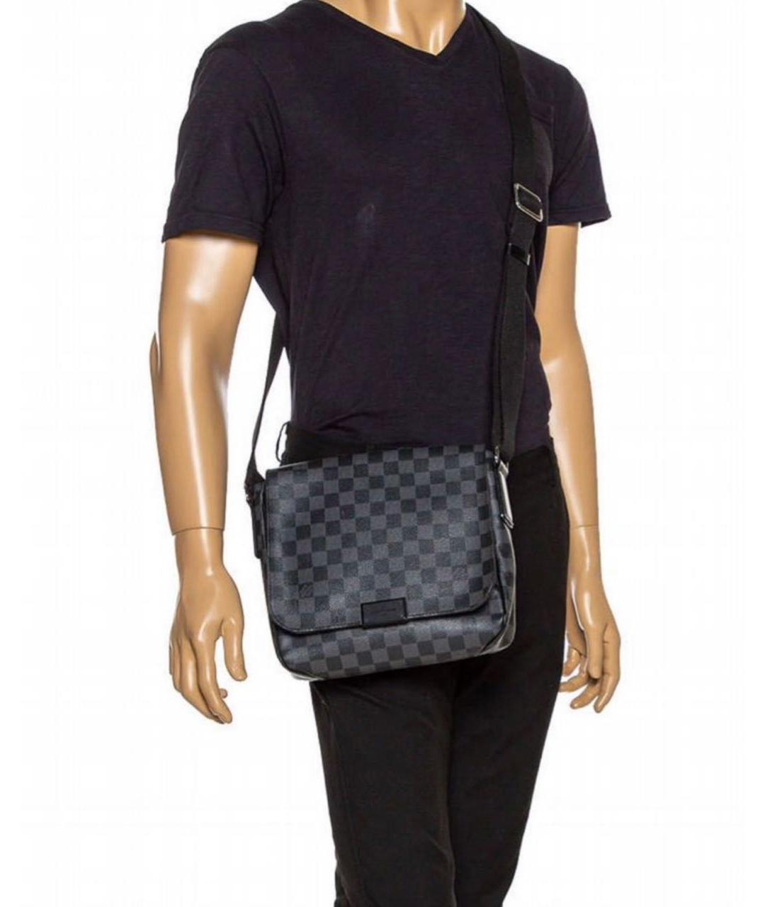 LOUIS VUITTON Антрацитовая сумка на плечо, фото 7