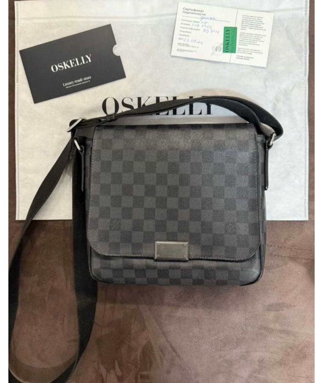 LOUIS VUITTON Антрацитовая сумка на плечо, фото 8
