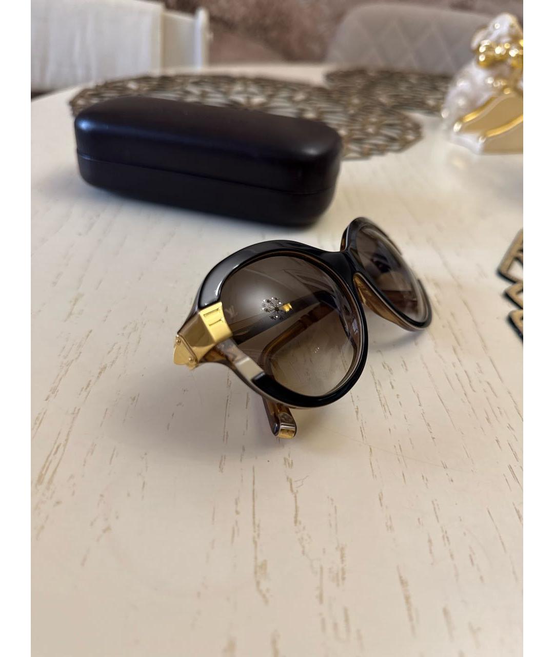 LOUIS VUITTON Коричневые пластиковые солнцезащитные очки, фото 3
