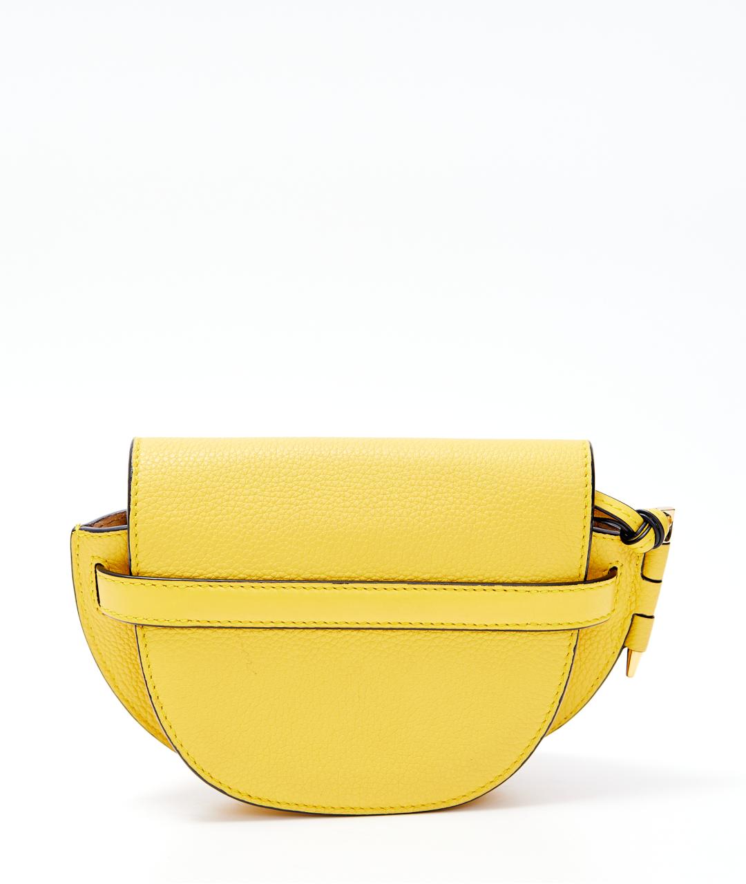 LOEWE Желтая кожаная сумка через плечо, фото 3