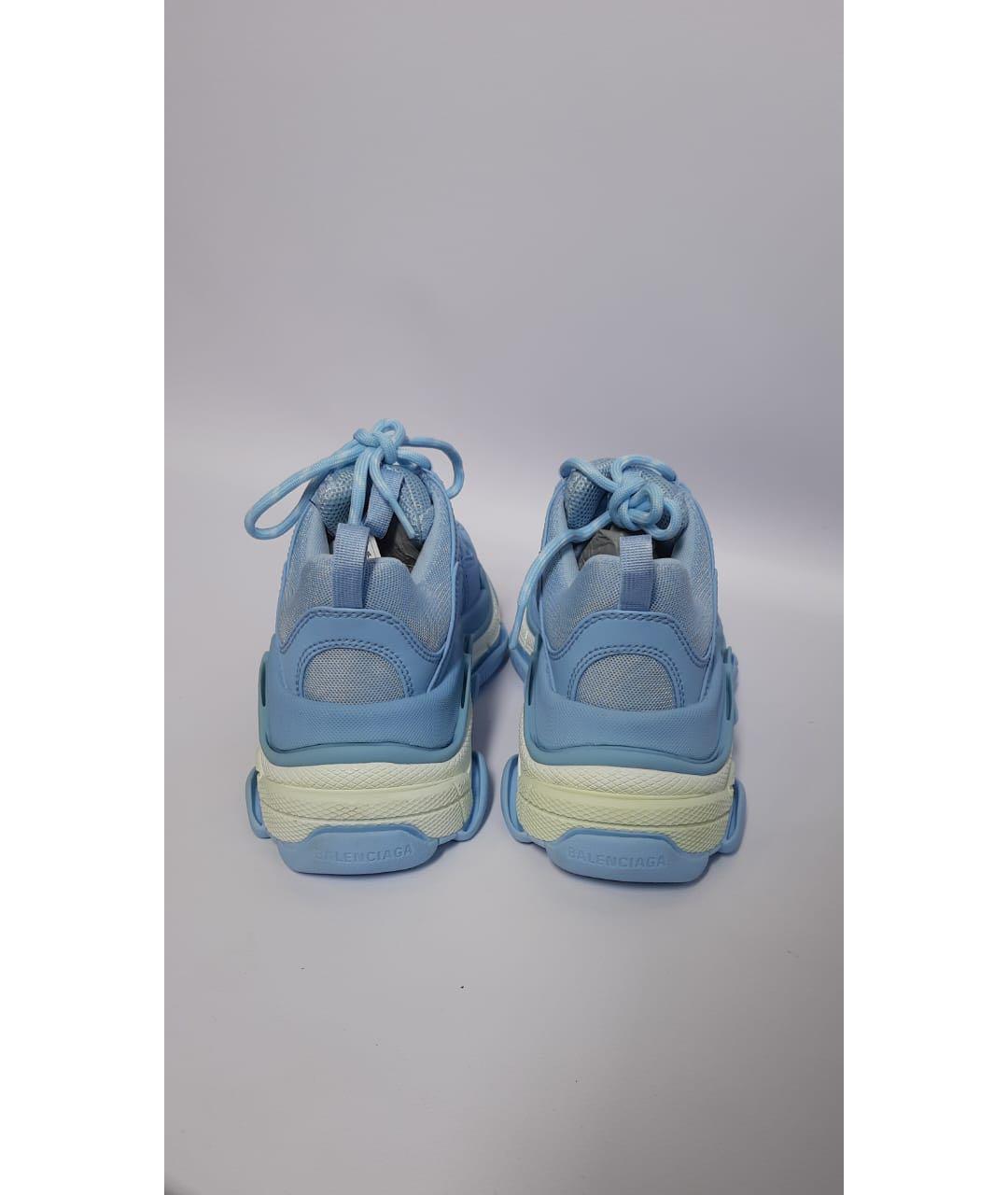 BALENCIAGA Голубые кроссовки, фото 4