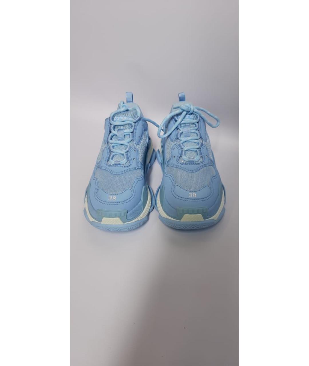 BALENCIAGA Голубые кроссовки, фото 2