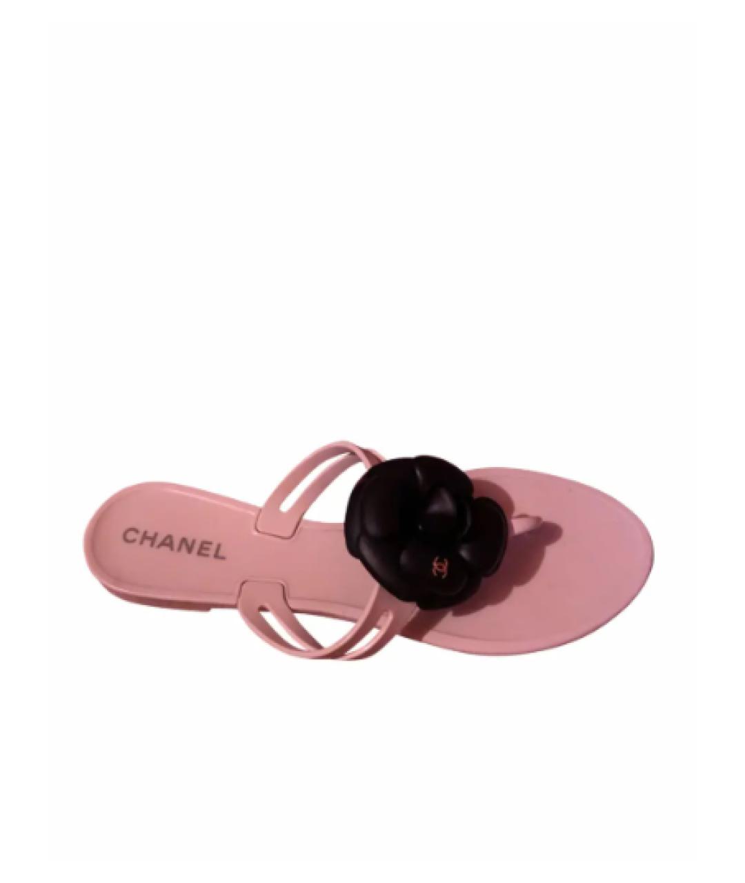 CHANEL Коралловые кожаные сандалии, фото 5
