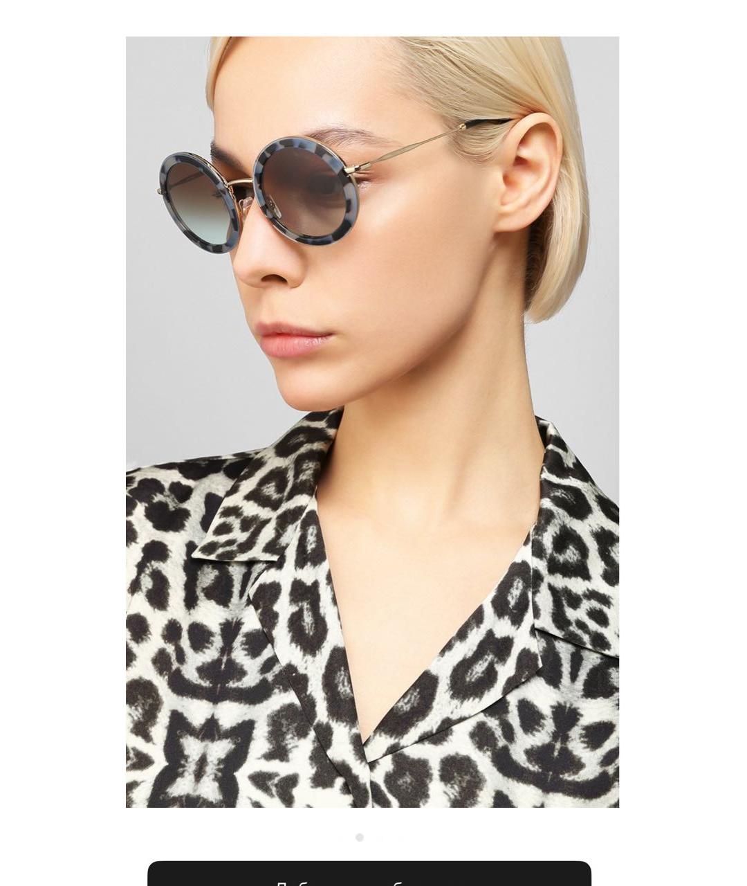 MIU MIU Коричневые солнцезащитные очки, фото 4