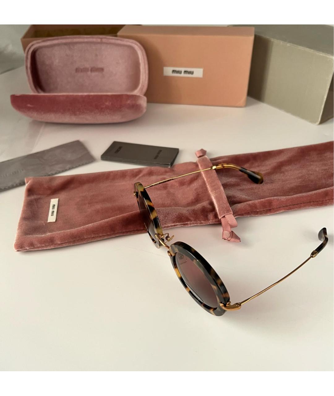 MIU MIU Коричневые солнцезащитные очки, фото 5