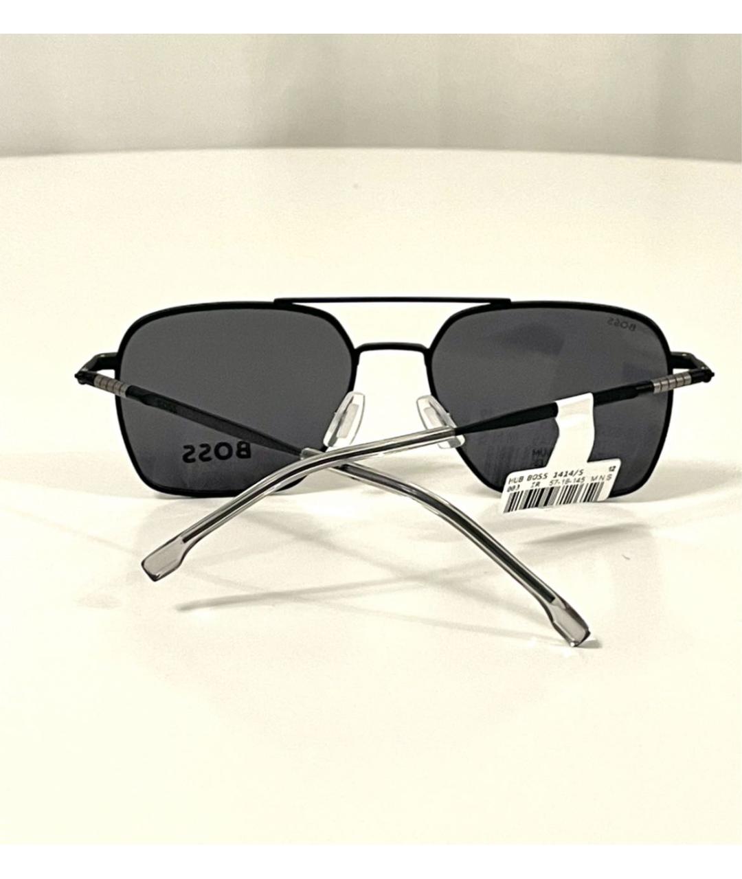 HUGO BOSS Черные металлические солнцезащитные очки, фото 4