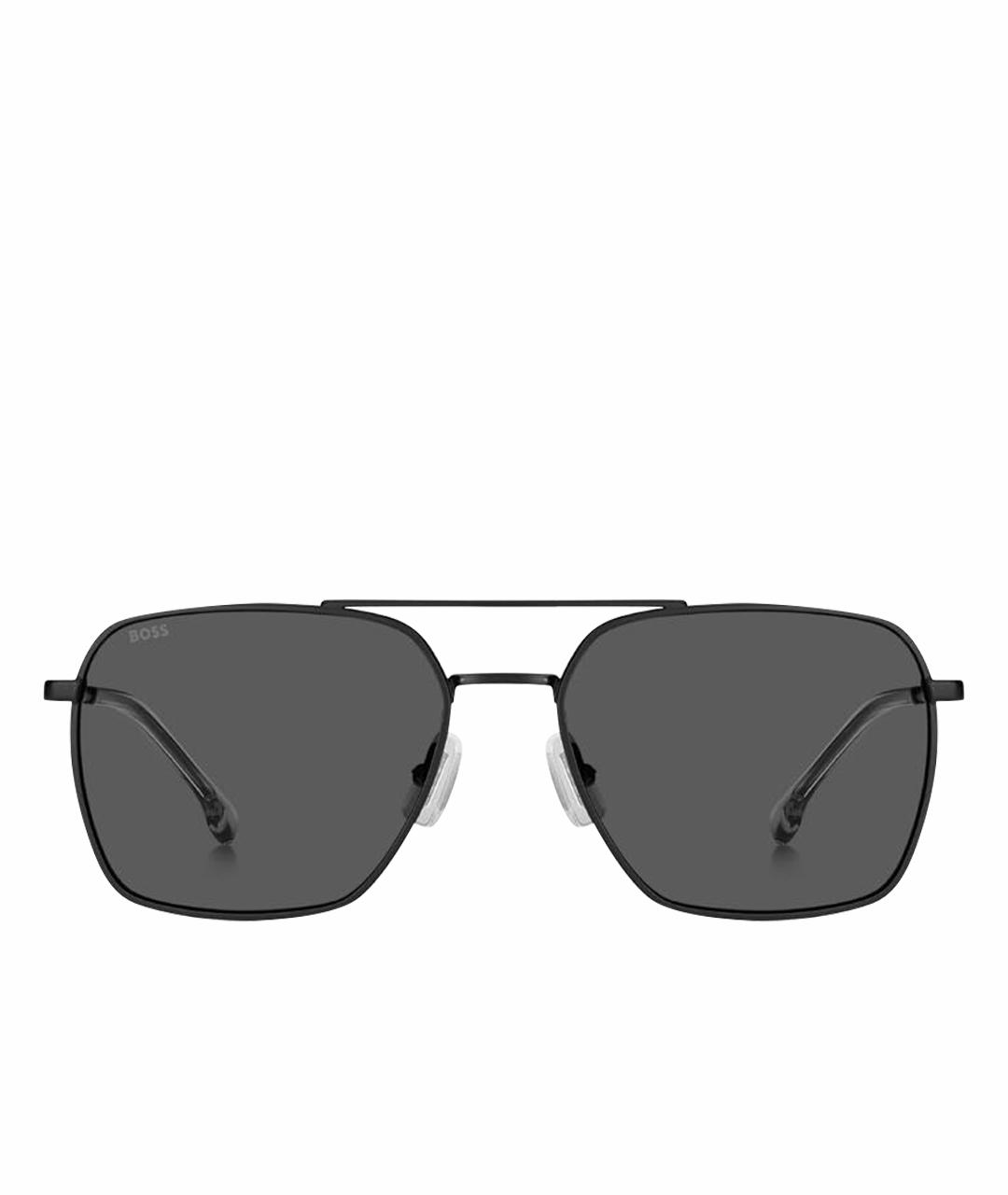HUGO BOSS Черные металлические солнцезащитные очки, фото 1