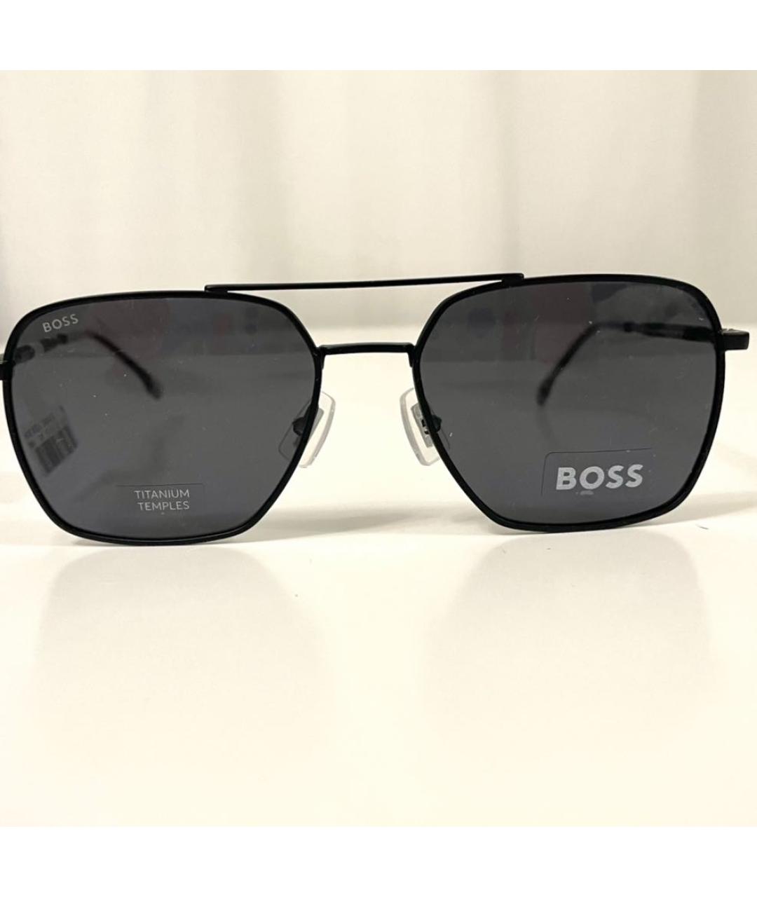 HUGO BOSS Черные металлические солнцезащитные очки, фото 7