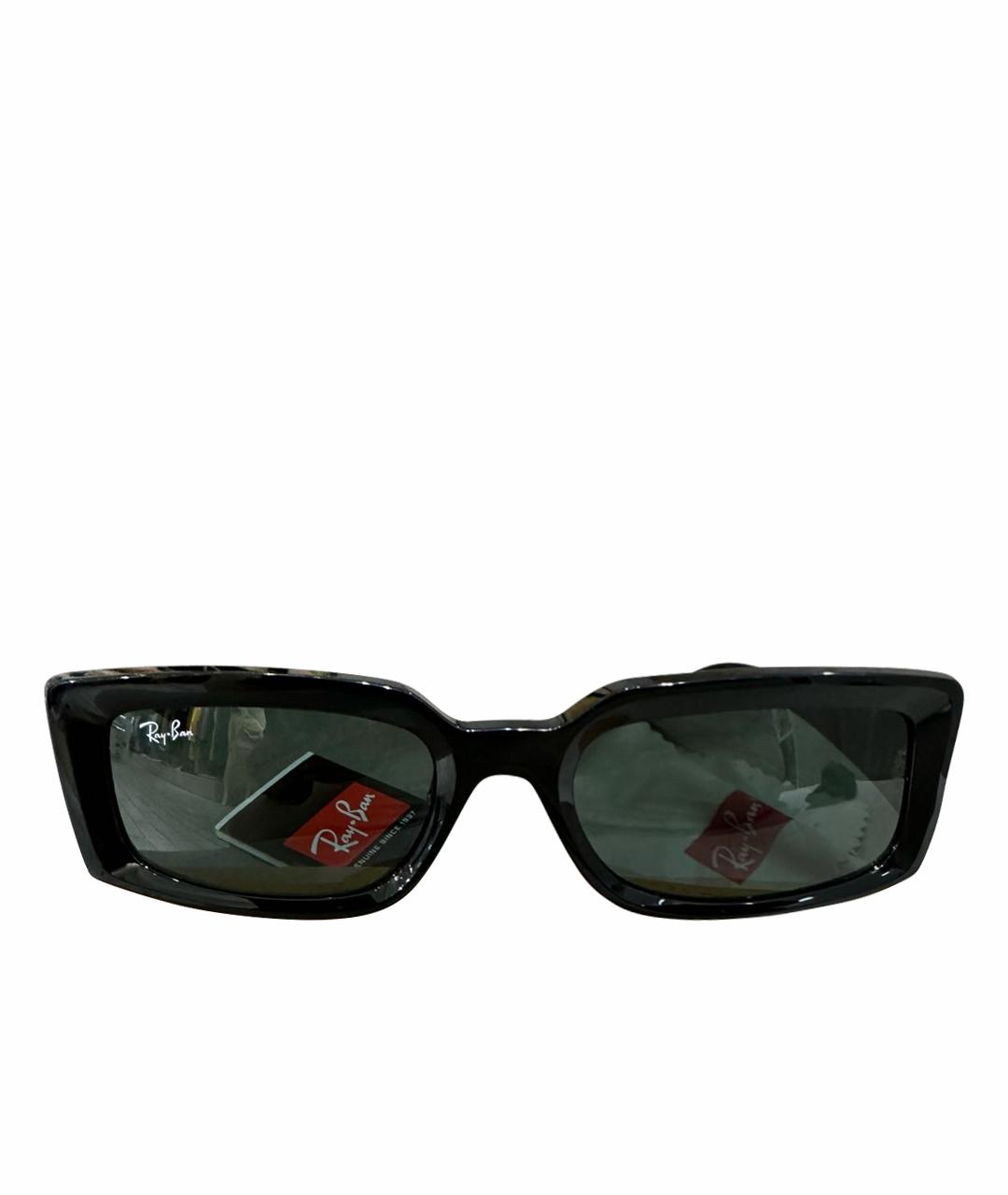 RAY BAN Черные пластиковые солнцезащитные очки, фото 1