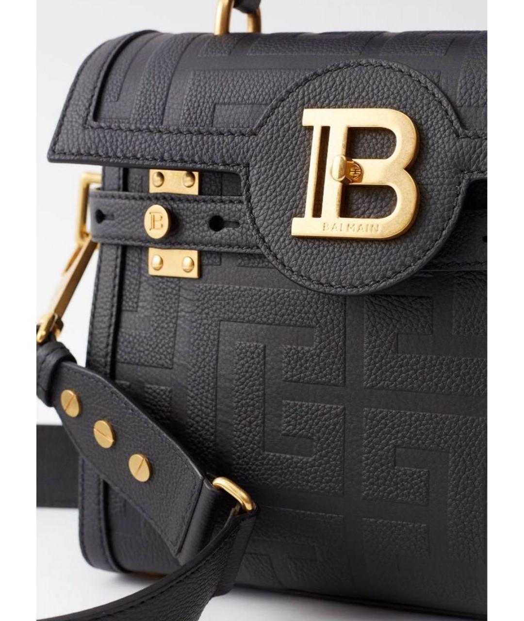 BALMAIN Черная кожаная сумка тоут, фото 5