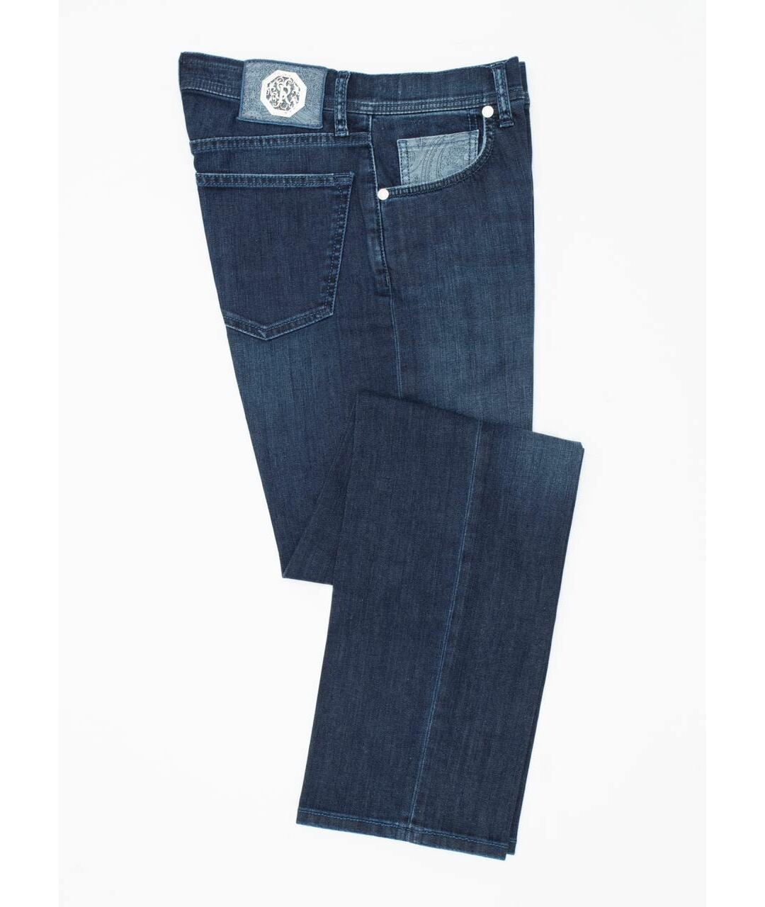 STEFANO RICCI Синие хлопко-эластановые джинсы, фото 9