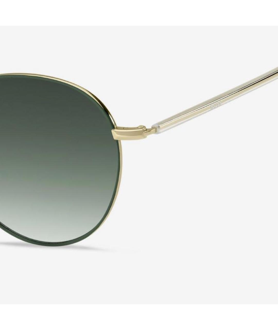 HUGO BOSS Зеленые металлические солнцезащитные очки, фото 3