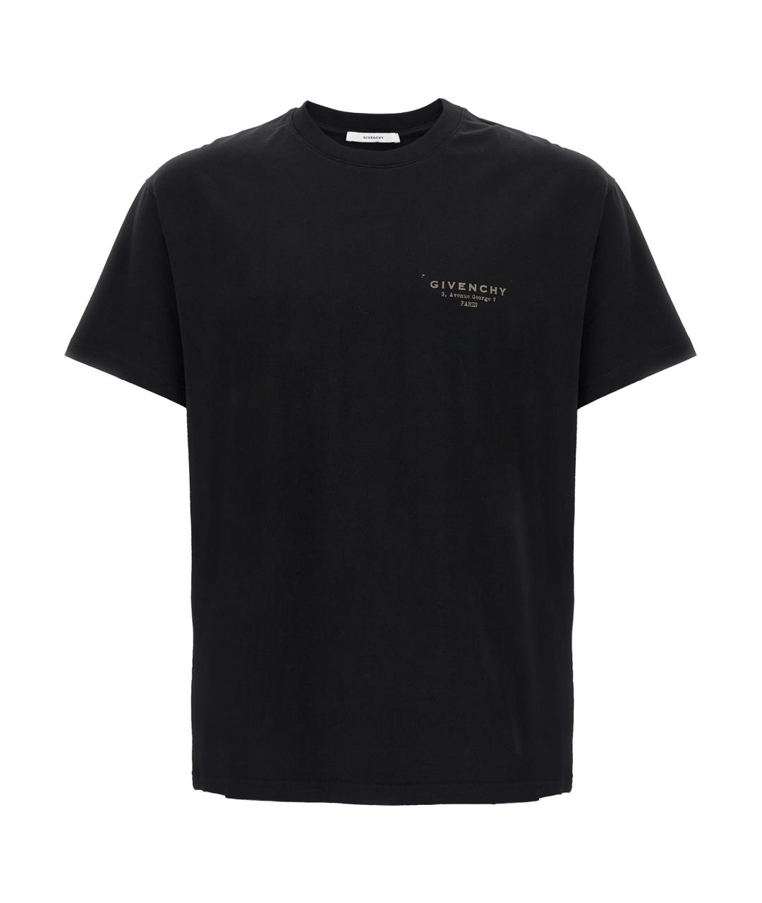 GIVENCHY Черная хлопковая футболка, фото 1