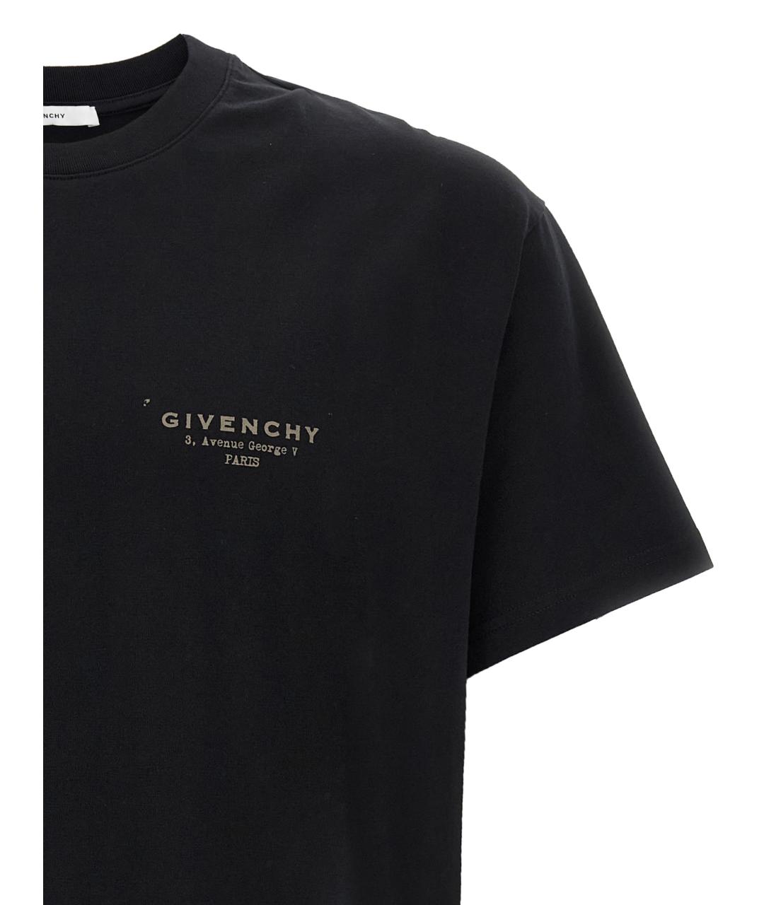 GIVENCHY Черная хлопковая футболка, фото 3