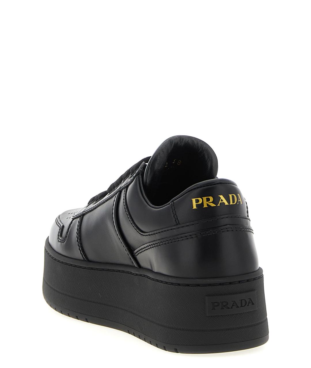 PRADA Черные кожаные кеды, фото 3