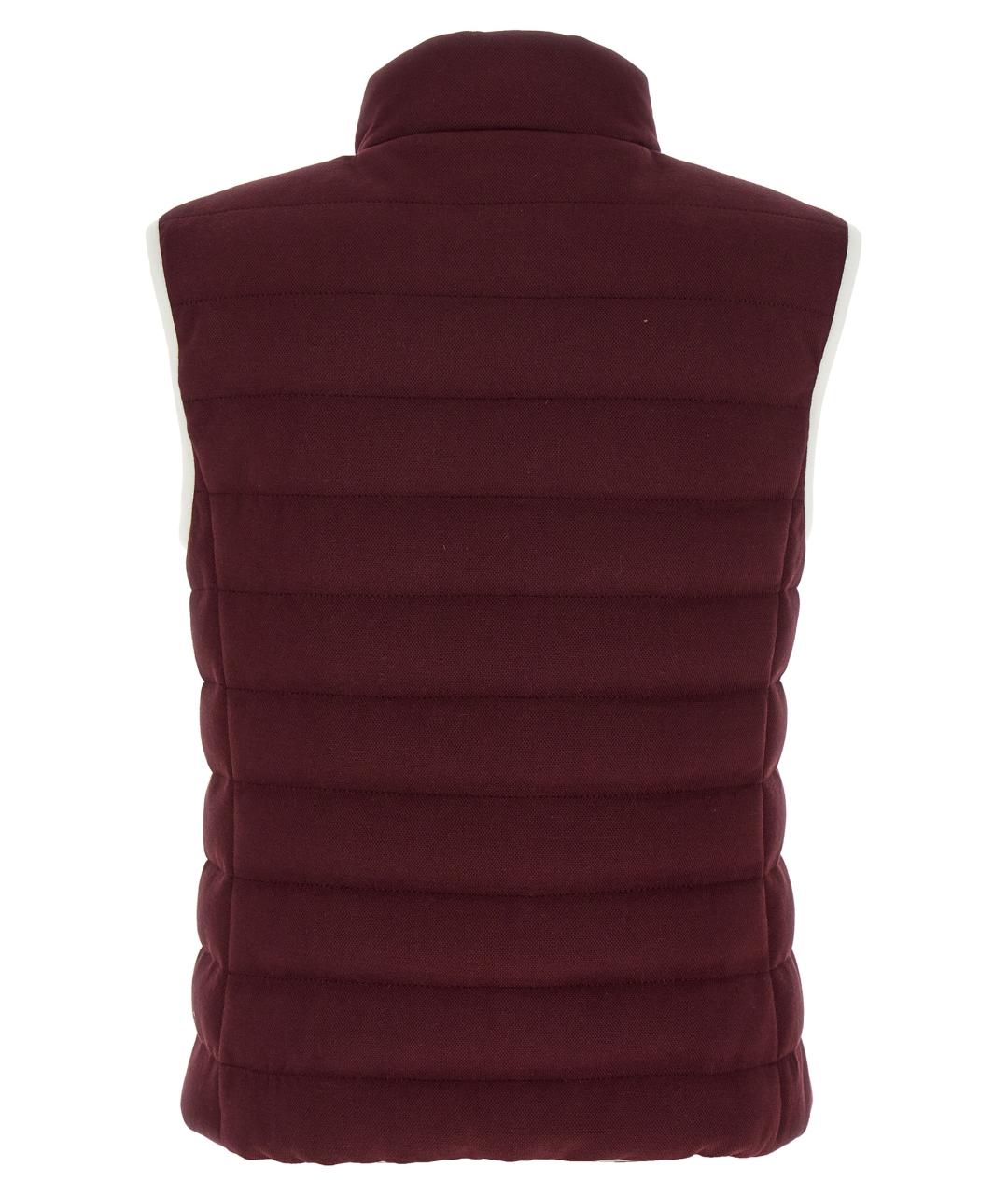 BRUNELLO CUCINELLI Бордовая жилетка, фото 2