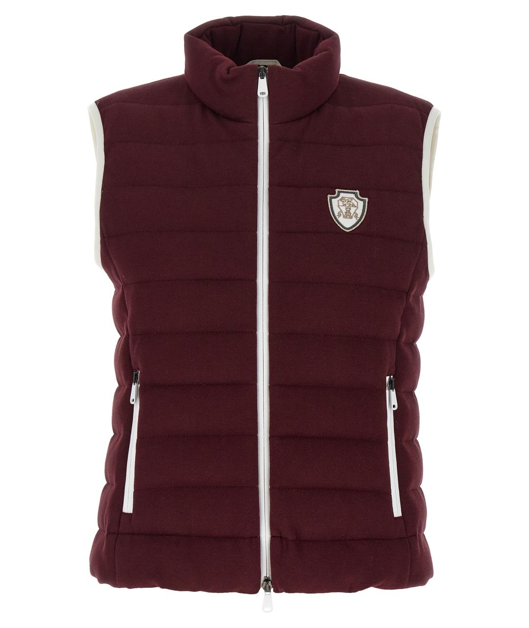 BRUNELLO CUCINELLI Бордовая жилетка, фото 1