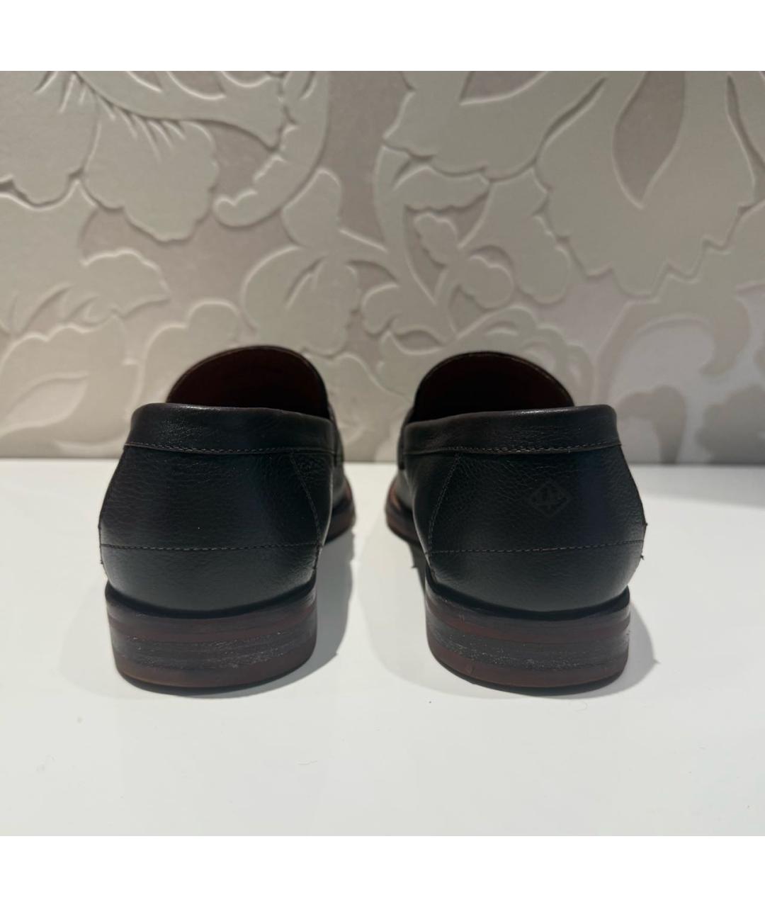 LORO PIANA Коричневые кожаные низкие ботинки, фото 4