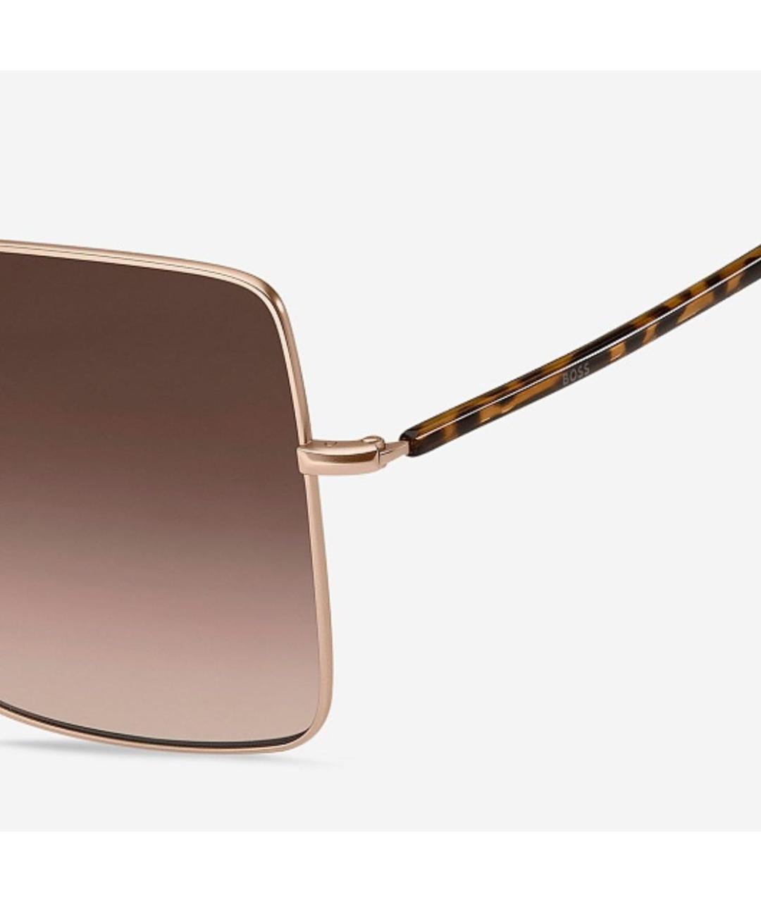 HUGO BOSS Коричневые металлические солнцезащитные очки, фото 6