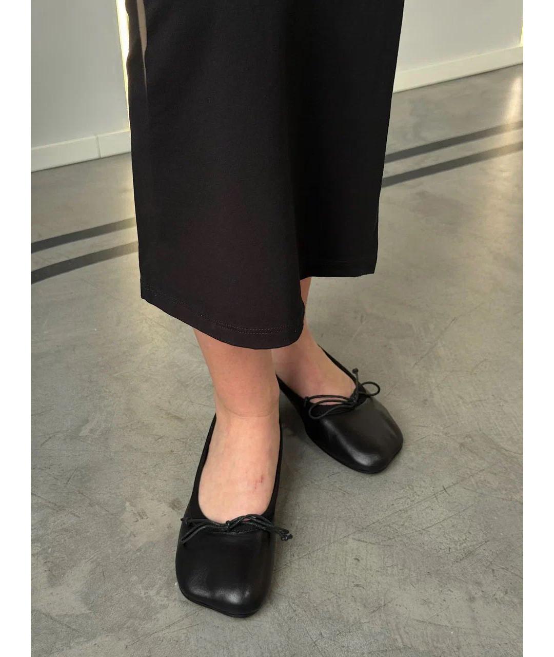 MM6 MAISON MARGIELA Черные кожаные балетки, фото 2