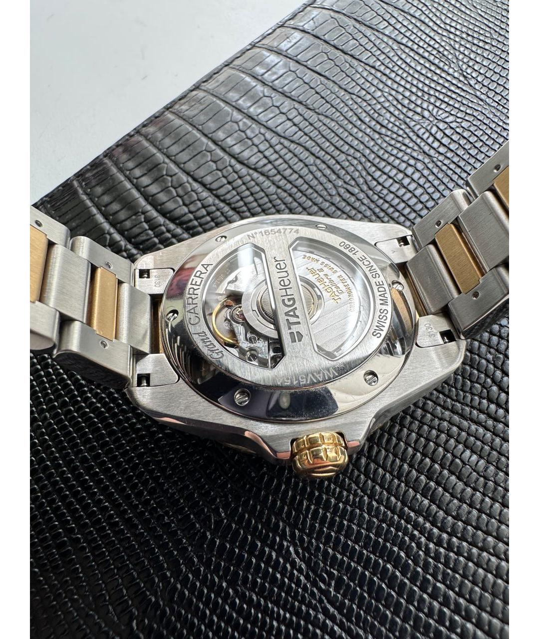 TAG HEUER Черные часы из золота и стали, фото 2