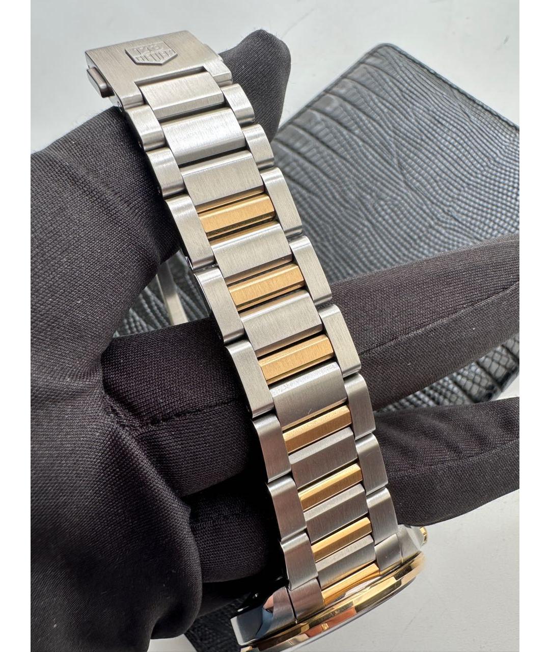 TAG HEUER Черные часы из золота и стали, фото 6