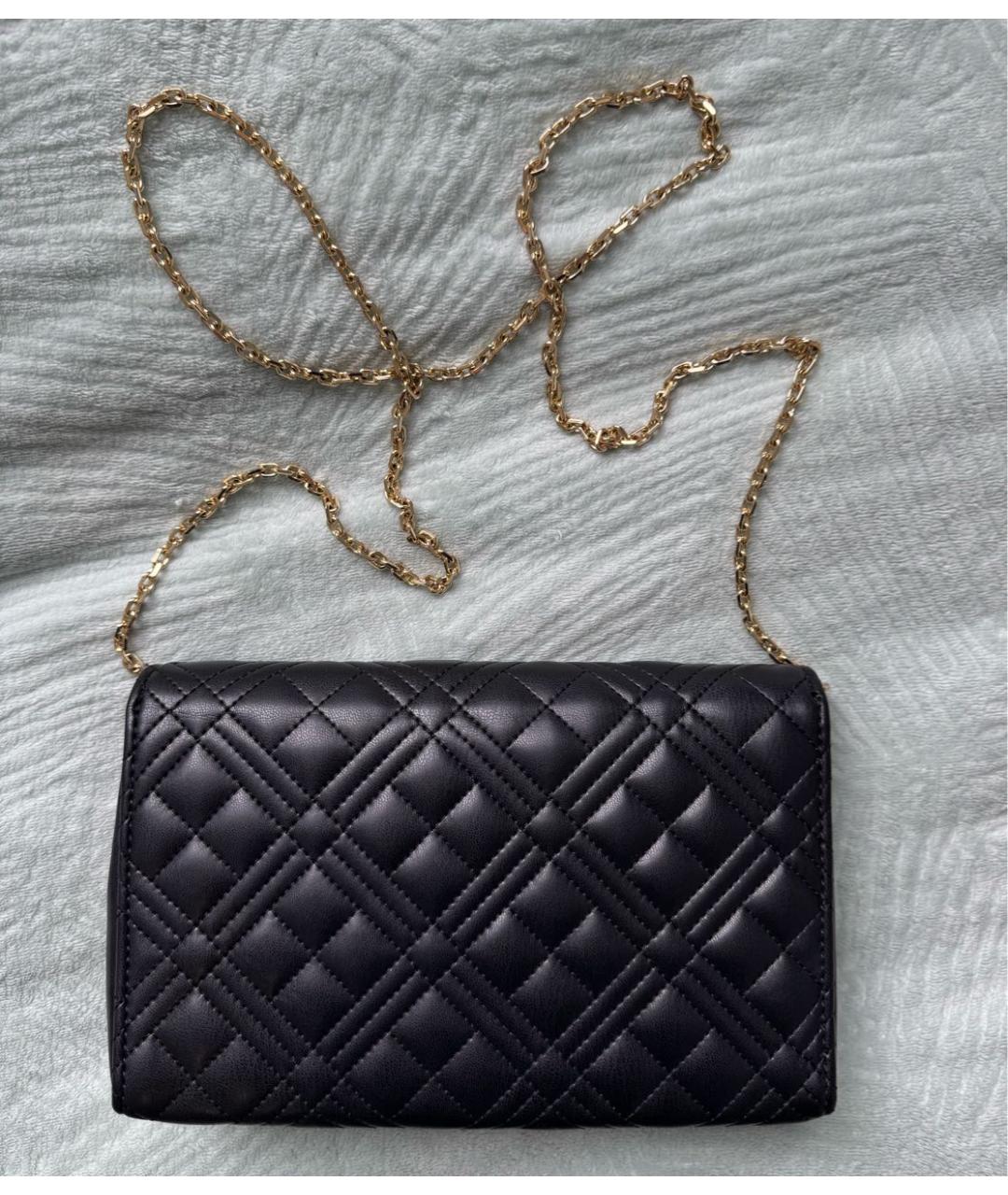 LOVE MOSCHINO Черная сумка через плечо из искусственной кожи, фото 3