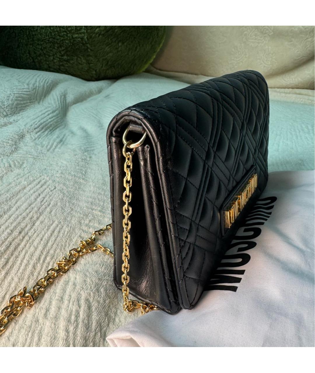 LOVE MOSCHINO Черная сумка через плечо из искусственной кожи, фото 2