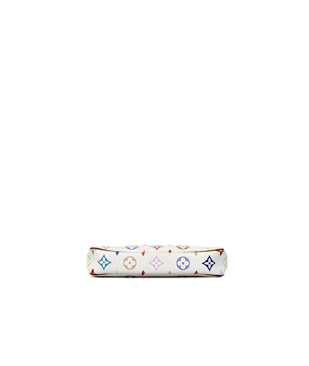 LOUIS VUITTON Белая кожаная сумка через плечо, фото 5
