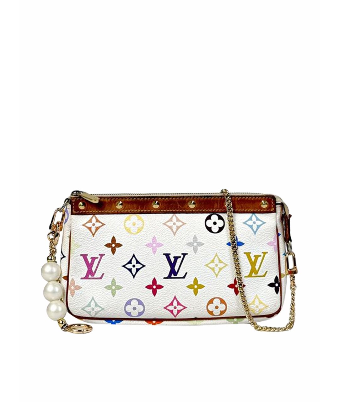 LOUIS VUITTON Белая кожаная сумка через плечо, фото 1