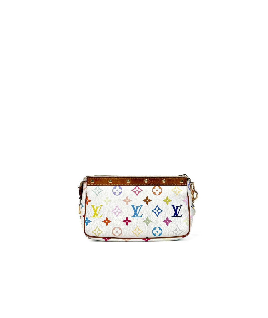 LOUIS VUITTON Белая кожаная сумка через плечо, фото 2