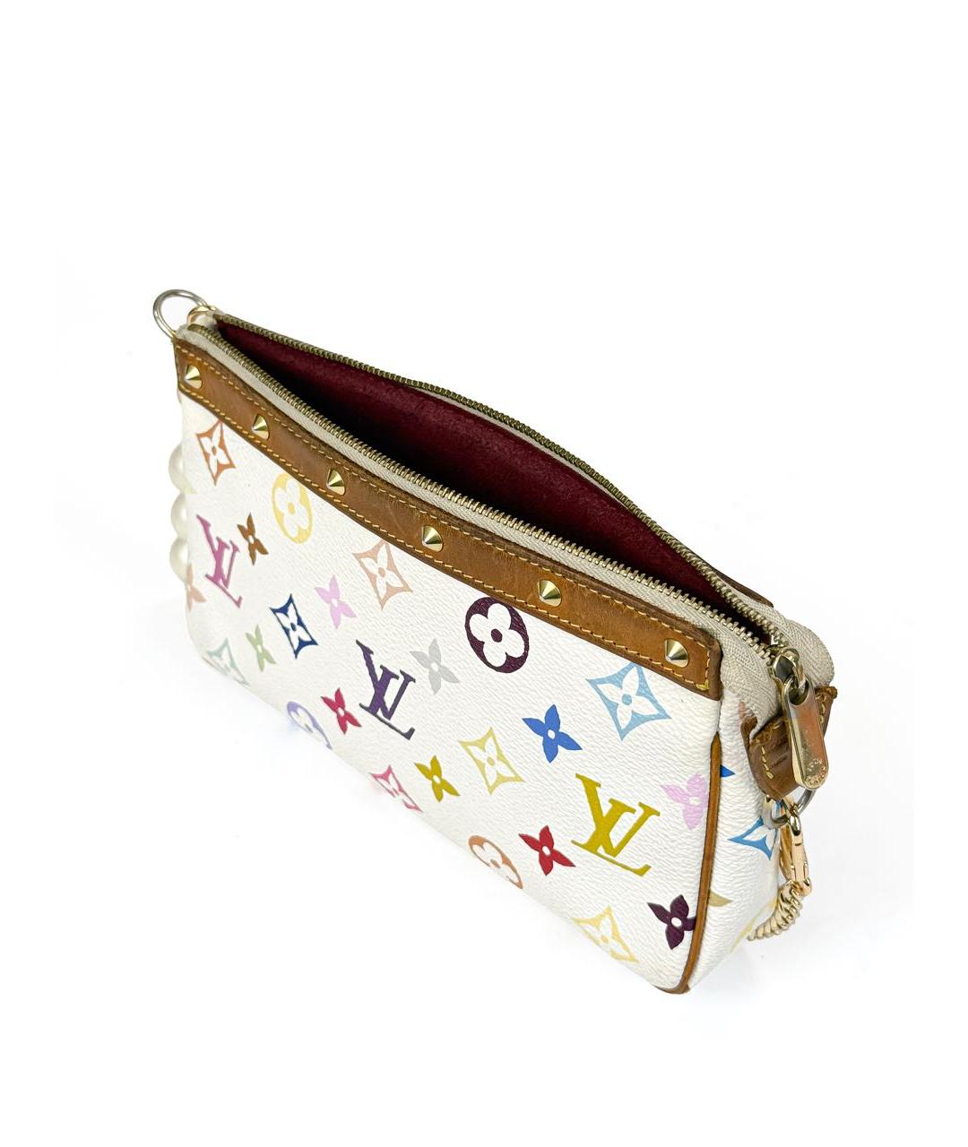 LOUIS VUITTON Белая кожаная сумка через плечо, фото 3