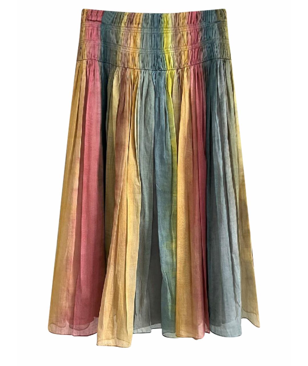 CHRISTIAN DIOR Мульти хлопковая юбка макси, фото 1