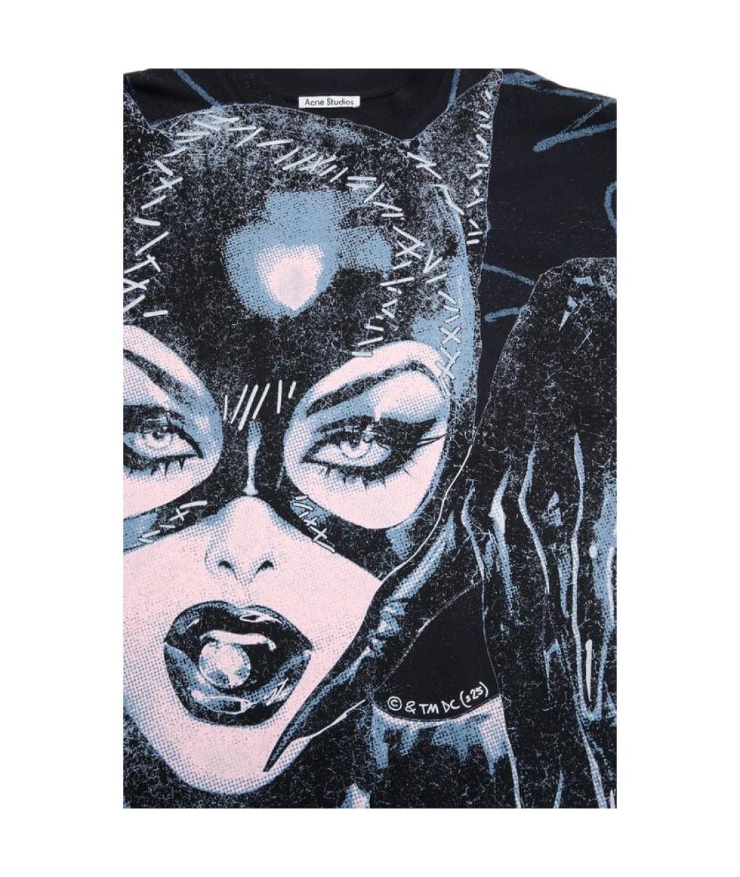 ACNE STUDIOS Черная хлопковая футболка, фото 3