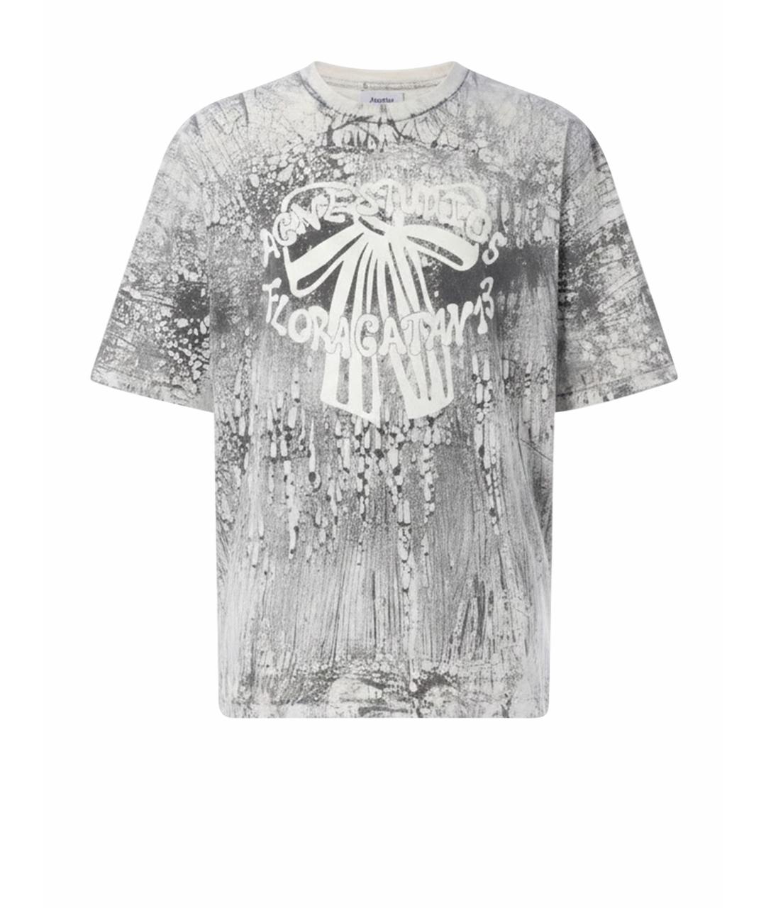 ACNE STUDIOS Серая хлопковая футболка, фото 1