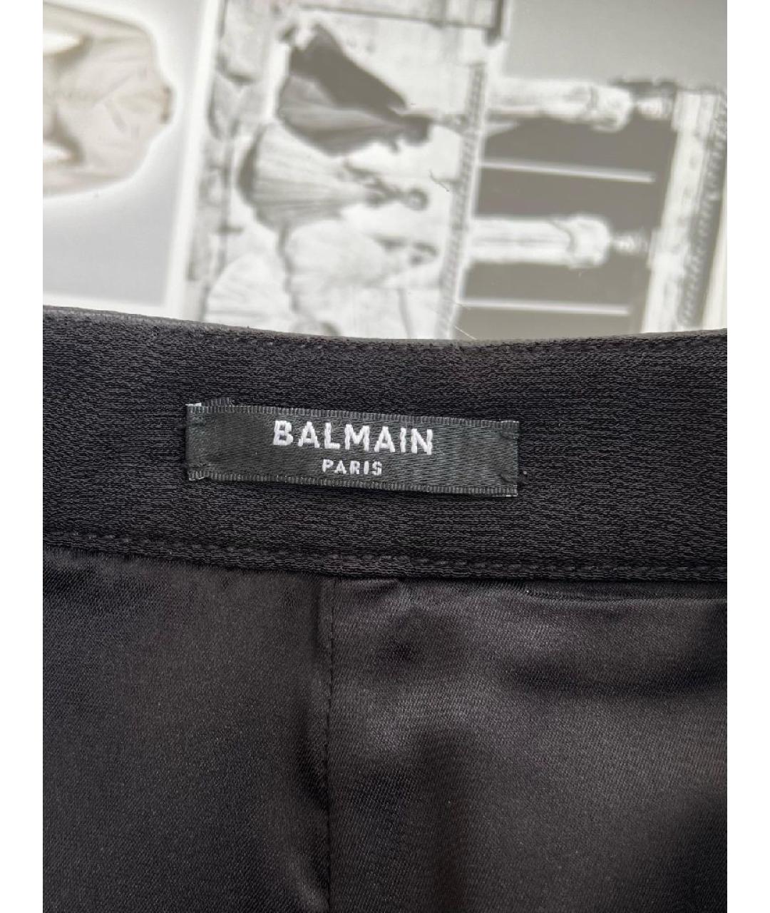 BALMAIN Черные кожаные шорты, фото 3